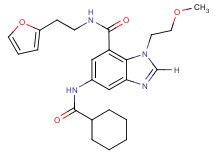 5-[(cyclohexylcarbonyl)amino]-N-[2-(2-furyl)ethyl]-1-(2-methoxyethyl)-1H-benzimidazole-7-carboxamide