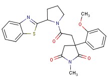 3-{2-[2-(1,3-benzothiazol-2-yl)-1-pyrrolidinyl]-2-oxoethyl}-3-(2-methoxyphenyl)-1-methyl-2,5-pyrrolidinedione