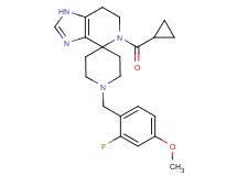 5-(cyclopropylcarbonyl)-1'-(2-fluoro-4-methoxybenzyl)-1,5,6,7-tetrahydrospiro[imidazo[4,5-c]pyridine-4,4'-piperidine]