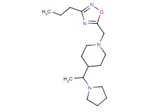 1-[(3-propyl-1,2,4-oxadiazol-5-yl)methyl]-4-[1-(1-pyrrolidinyl)ethyl]piperidine