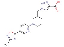 1-({1-[5-(3-methyl-1,2,4-oxadiazol-5-yl)pyridin-2-yl]piperidin-3-yl}methyl)-1H-1,2,3-triazole-4-carboxylic acid