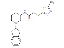 N-[1-(2,3-dihydro-1H-inden-2-yl)-3-piperidinyl]-2-[(5-methyl-1,3,4-thiadiazol-2-yl)thio]acetamide