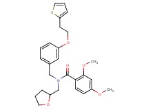 2,4-dimethoxy-N-(tetrahydro-2-furanylmethyl)-N-{3-[2-(2-thienyl)ethoxy]benzyl}benzamide