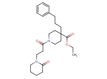 ethyl 1-[3-(2-oxo-1-piperidinyl)propanoyl]-4-(3-phenylpropyl)-4-piperidinecarboxylate
