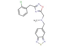 (2,1,3-benzothiadiazol-5-ylmethyl){[3-(2-chlorobenzyl)-1,2,4-oxadiazol-5-yl]methyl}methylamine