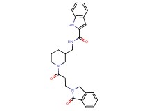 N-({1-[3-(1-oxo-1,3-dihydro-2H-isoindol-2-yl)propanoyl]-3-piperidinyl}methyl)-1H-indole-2-carboxamide