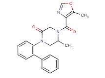 1-(2-biphenylyl)-5-methyl-4-[(5-methyl-1,3-oxazol-4-yl)carbonyl]-2-piperazinone