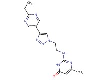 2-({2-[4-(2-ethylpyrimidin-5-yl)-1H-1,2,3-triazol-1-yl]ethyl}amino)-6-methylpyrimidin-4(3H)-one