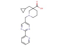 3-(cyclopropylmethyl)-1-[(2-pyridin-2-ylpyrimidin-5-yl)methyl]piperidine-3-carboxylic acid