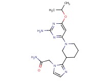 2-{2-[1-(2-amino-6-isopropoxy-4-pyrimidinyl)-3-piperidinyl]-1H-imidazol-1-yl}acetamide