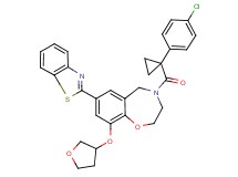 7-(1,3-benzothiazol-2-yl)-4-{[1-(4-chlorophenyl)cyclopropyl]carbonyl}-9-(tetrahydro-3-furanyloxy)-2,3,4,5-tetrahydro-1,4-benzoxazepine