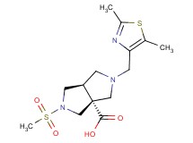 (3aR*,6aR*)-2-[(2,5-dimethyl-1,3-thiazol-4-yl)methyl]-5-(methylsulfonyl)hexahydropyrrolo[3,4-c]pyrrole-3a(1H)-carboxylic acid