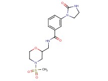 N-{[4-(methylsulfonyl)morpholin-2-yl]methyl}-3-(2-oxoimidazolidin-1-yl)benzamide