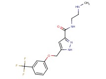 N-[2-(methylamino)ethyl]-5-{[3-(trifluoromethyl)phenoxy]methyl}-1H-pyrazole-3-carboxamide
