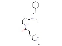 N-methyl-1-[(2E)-3-(1-methyl-1H-pyrazol-4-yl)-2-propenoyl]-N-(2-phenylethyl)-3-piperidinamine