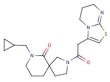 7-(cyclopropylmethyl)-2-(6,7-dihydro-5H-[1,3]thiazolo[3,2-a]pyrimidin-3-ylacetyl)-2,7-diazaspiro[4.5]decan-6-one