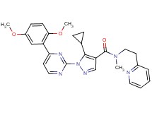 5-cyclopropyl-1-[4-(2,5-dimethoxyphenyl)-2-pyrimidinyl]-N-methyl-N-[2-(2-pyridinyl)ethyl]-1H-pyrazole-4-carboxamide