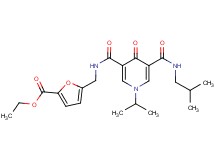 ethyl 5-{[({5-[(isobutylamino)carbonyl]-1-isopropyl-4-oxo-1,4-dihydro-3-pyridinyl}carbonyl)amino]methyl}-2-furoate
