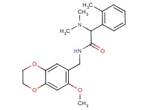2-(dimethylamino)-N-[(7-methoxy-2,3-dihydro-1,4-benzodioxin-6-yl)methyl]-2-(2-methylphenyl)acetamide