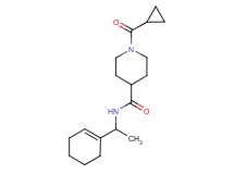 N-[1-(1-cyclohexen-1-yl)ethyl]-1-(cyclopropylcarbonyl)-4-piperidinecarboxamide