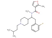 N-{2-(2-fluorophenyl)-1-[1-(3-methylbutyl)-4-piperidinyl]ethyl}-N,2-dimethyl-3-furamide