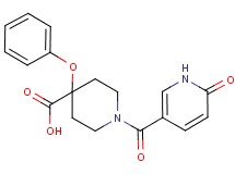 1-[(6-oxo-1,6-dihydropyridin-3-yl)carbonyl]-4-phenoxypiperidine-4-carboxylic acid