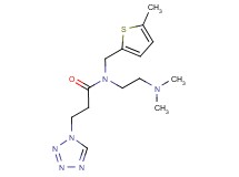 N-[2-(dimethylamino)ethyl]-N-[(5-methyl-2-thienyl)methyl]-3-(1H-tetrazol-1-yl)propanamide