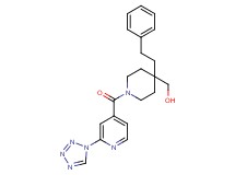 {4-(2-phenylethyl)-1-[2-(1H-tetrazol-1-yl)isonicotinoyl]-4-piperidinyl}methanol