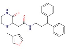 N-(3,3-diphenylpropyl)-2-[1-(3-furylmethyl)-3-oxo-2-piperazinyl]acetamide