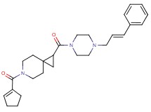 6-(1-cyclopenten-1-ylcarbonyl)-1-({4-[(2E)-3-phenyl-2-propen-1-yl]-1-piperazinyl}carbonyl)-6-azaspiro[2.5]octane