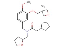 2-cyclopentyl-N-{4-methoxy-3-[(3-methyl-3-oxetanyl)methoxy]benzyl}-N-(tetrahydro-2-furanylmethyl)acetamide