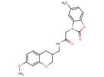 N-[(7-methoxy-3,4-dihydro-2H-chromen-3-yl)methyl]-2-(5-methyl-2-oxo-1,3-benzoxazol-3(2H)-yl)acetamide