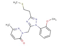 2-({1-(2-methoxyphenyl)-3-[2-(methylthio)ethyl]-1H-1,2,4-triazol-5-yl}methyl)-6-methylpyridazin-3(2H)-one
