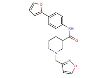N-[4-(2-furyl)phenyl]-1-(3-isoxazolylmethyl)-3-piperidinecarboxamide