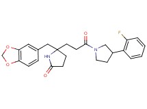 5-(1,3-benzodioxol-5-ylmethyl)-5-{3-[3-(2-fluorophenyl)-1-pyrrolidinyl]-3-oxopropyl}-2-pyrrolidinone