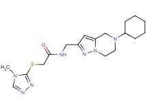 N-[(5-cyclohexyl-4,5,6,7-tetrahydropyrazolo[1,5-a]pyrazin-2-yl)methyl]-2-[(4-methyl-4H-1,2,4-triazol-3-yl)thio]acetamide