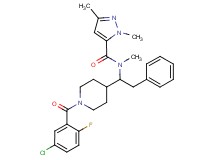 N-{1-[1-(5-chloro-2-fluorobenzoyl)-4-piperidinyl]-2-phenylethyl}-N,1,3-trimethyl-1H-pyrazole-5-carboxamide