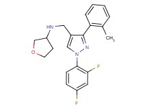 N-{[1-(2,4-difluorophenyl)-3-(2-methylphenyl)-1H-pyrazol-4-yl]methyl}tetrahydro-3-furanamine