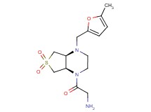 {2-[rel-(4aS,7aR)-4-[(5-methyl-2-furyl)methyl]-6,6-dioxidohexahydrothieno[3,4-b]pyrazin-1(2H)-yl]-2-oxoethyl}amine hydrochloride
