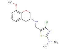 4-chloro-5-{[(8-methoxy-3,4-dihydro-2H-chromen-3-yl)amino]methyl}-N,N-dimethyl-1,3-thiazol-2-amine