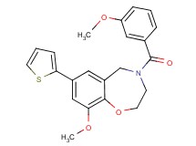 9-methoxy-4-(3-methoxybenzoyl)-7-(2-thienyl)-2,3,4,5-tetrahydro-1,4-benzoxazepine