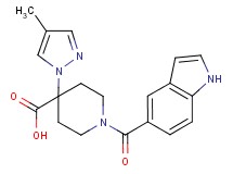 1-(1H-indol-5-ylcarbonyl)-4-(4-methyl-1H-pyrazol-1-yl)piperidine-4-carboxylic acid