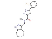 3-(2-fluorophenyl)-N-(1,4,5,6,7,8-hexahydrocyclohepta[c]pyrazol-3-ylmethyl)-N-methyl-1H-pyrazole-5-carboxamide
