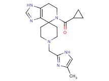 5-(cyclopropylcarbonyl)-1'-[(4-methyl-1H-imidazol-2-yl)methyl]-1,5,6,7-tetrahydrospiro[imidazo[4,5-c]pyridine-4,4'-piperidine]