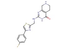 2-({[4-(4-fluorophenyl)-1,3-thiazol-2-yl]methyl}amino)-5,6,7,8-tetrahydropyrido[3,4-d]pyrimidin-4(3H)-one hydrochloride