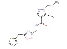 5-methyl-1-propyl-N-{[5-(2-thienylmethyl)-1,2,4-oxadiazol-3-yl]methyl}-1H-pyrazole-4-carboxamide