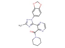 2-[1-(1,3-benzodioxol-5-yl)-3-methyl-1H-1,2,4-triazol-5-yl]-3-(piperidin-1-ylcarbonyl)pyrazine