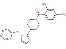 5-methyl-2-({4-[1-(pyridin-4-ylmethyl)-1H-imidazol-2-yl]piperidin-1-yl}carbonyl)phenol