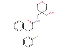 3-(2-fluorophenyl)-N-{[4-(hydroxymethyl)tetrahydro-2H-pyran-4-yl]methyl}-3-phenylpropanamide