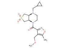 (4aR*,7aS*)-1-(cyclopropylmethyl)-4-{[4-(methoxymethyl)-5-methyl-3-isoxazolyl]carbonyl}octahydrothieno[3,4-b]pyrazine 6,6-dioxide